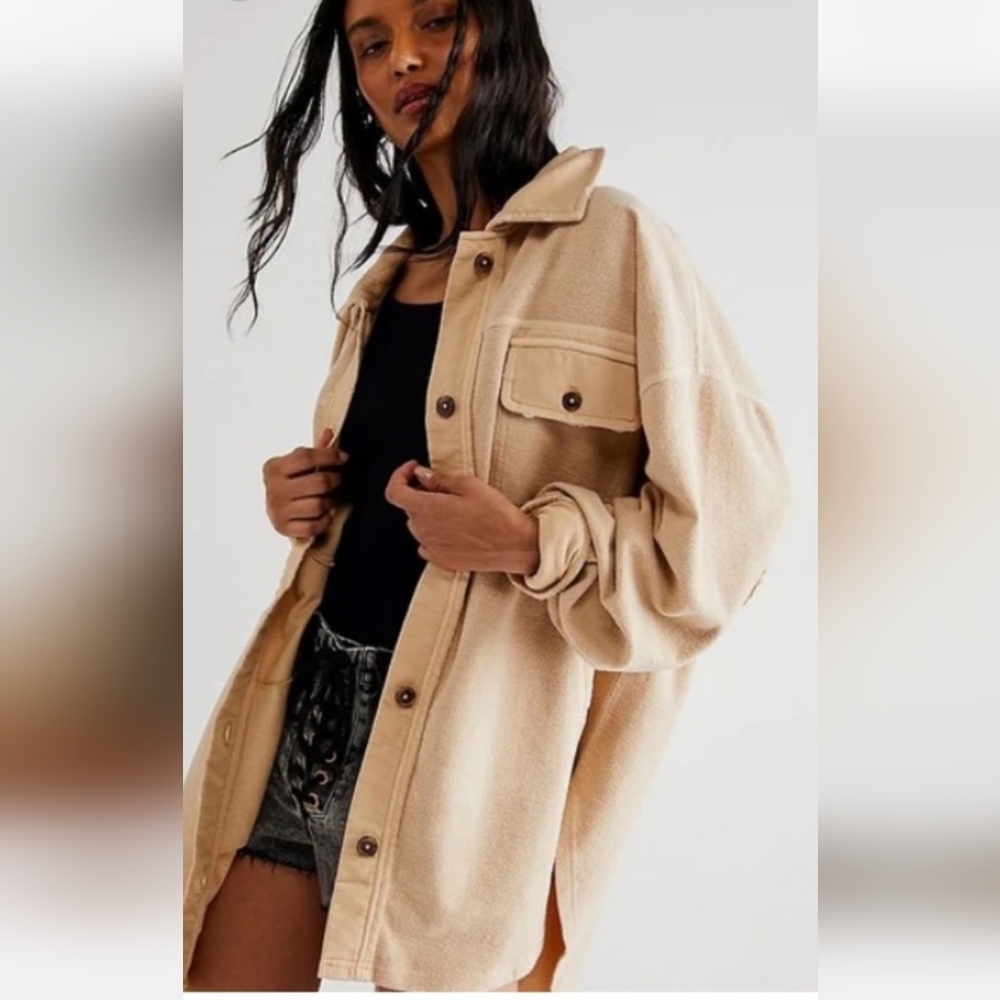 Free‎ People Women's Tan Shacket
